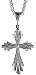 Sterling Silver 1 7/8 (48 mm) Diamond Cut Cross Pendant