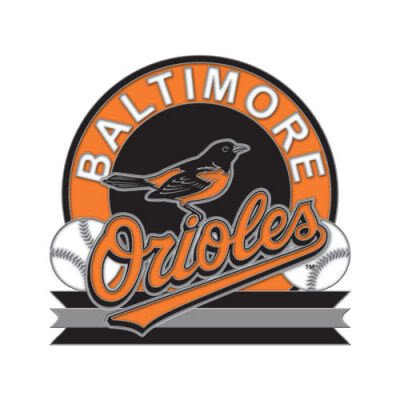 BALTIMORE ORIOLES OFFICIAL LOGO SILVER LAPEL PIN