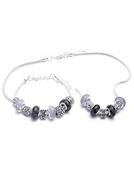 Owl Charm Bracelet and Necklace Gift Set Girls Pandora Style