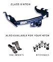 Class III/IV Hitch For Chrysler ~ Town and Country ~ 1996-2007 ~ Black ~ Except Stow & Go Seats, Inc. 4 WD, WC/WD: 3500 lbs. / 5000 lbs.