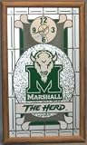 Marshall Thundering Herd Stained Glass Wall Clock - B00097CVS8