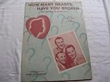 HOW MANY HEARTS HAVE YOU BROKEN 3 SUNS 1943 SHEET MUSIC FOLDER 397 SHEET MUSIC