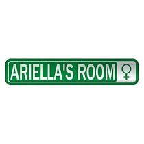 " ARIELLA 'S ROOM " STREET SIGN NAME