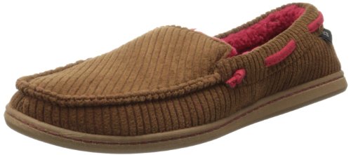 Dearfoams Men's Color Blocked Corduroy Moc Slipper