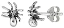 Small Sterling Silver Spider Stud Earrings