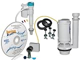 ONE2FLUSH DUAL FLUSH TOILET CONVERSION KIT BONUS PACK WithWater Saving Fill Valve with BOWL FILL CONTROL, 3 St. Steel Bolts,Tank Bowl Gaskets.Plus interactive CDrom with instructional video.Convert Existing Toilets To Efficient Dual Flush Toilets