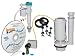 ONE2FLUSH DUAL FLUSH TOILET CONVERSION KIT BONUS PACK WithWater Saving Fill Valve with BOWL FILL CONTROL, 3 St. Steel Bolts,Tank Bowl Gaskets.Plus interactive CDrom with instructional video.Convert Existing Toilets To Efficient Dual Flush Toilets