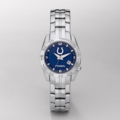 Fossil Indianapolis Colts Ladies Stainless Steel Analog Sport Watch Fossil Indianapolis Colts Ladies Stainless Steel Analog Sport Watch