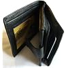 Quality Mens Real Leather Wallet with side zip pocket - Black