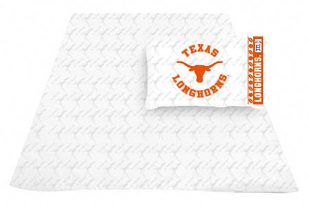 Sports Coverage Texas Longhorns Sheet Set Twin
