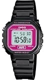 Casio Women's LA20WH-4ACF Classic Digital Black and Pink Resin Watch