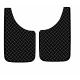 Black Diamond Plate Style Easy Fit Mud Guard -19  Set of 2 by Plasticolor