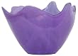Colorful Recycled Art Glass Large Grape Wave Rim Bowl 12"D, 7"H