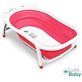 Luxx Baby BF1 Folding Bath Tub by Karibu w/Non-Slip Mat (Pink)