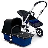 2007 Bugaboo Cameleon Stroller Complete Blue Base/Black Canvas Fabric