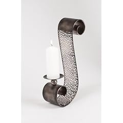 Wandkerzenhalter "Antik", 2er-Set, Metall, braun
