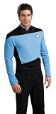  : Rubies Men's Star Trek The Next Generation Deluxe Shirt, Blue, Large