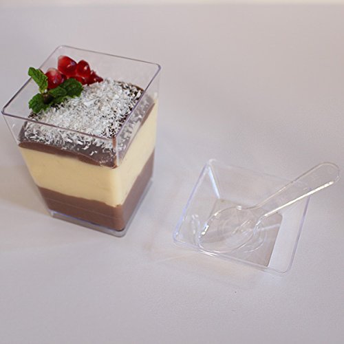 SupaCute Desserts Plastic Dessert Cups Set of 24 Clear Parfait