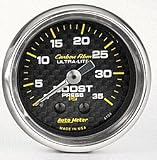 Auto Meter | 4704 2 1/16 Carbon Fiber Series - Boost Gauge - Mechanical - 0-35 PSI