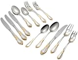 Yamazaki Cache Gold Accent 20-Piece Flatware Set, Service for 4