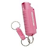 SABRE Compact Pepper Spray with Pink Key Case - Supports National Breast Cancer Foundation