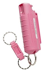 SABRE Compact Pepper Spray with Pink Key Case - Supports National Breast Cancer Foundation
