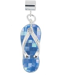FROLIC Sterling Silver Blue Mother of Pearl Sandal Charm