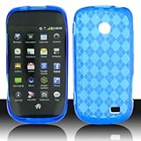 For Stright Talk Tracfone Net 10 Samsung T528g Accessory - Blue Agryle TPU  ....