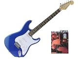 New York Pro Electric Guitar, Metallic Blue with Bonus JAZZ Book, CD, DVD Package
