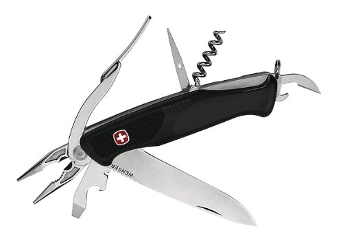 Wenger 17774 New Ranger 74, rostfrei, Safety Lock, 13 Funktionen, mit Spitzzange