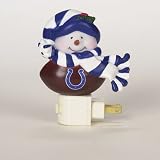 Pack of 2 NFL Indianapolis Colts Snowman Christmas Night Lights 5"