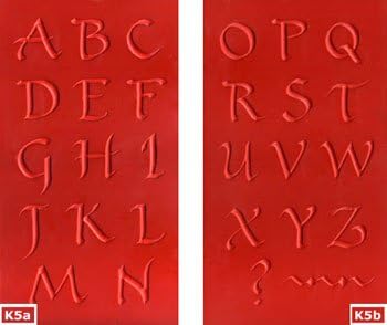 Ten Seconds Studio - Kabuka Double-Sided Mold 4.5"X8.5 - Kabuka 5 - Upper Case Alphabet