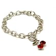 Olivia - Damen Armband 20,3 cm mit Cherry Kirschen Anh�nger aus Elementen mit Kristall in Rot und Gr�n 20cm - CL711