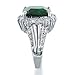 Bling Jewelry Vintage Style Simulated Emerald CZ May Birthstone Cocktail Ring Rhodium Plated