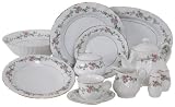 Lynns Clarabelle 49-Piece Dinnerware Set, Service for 8