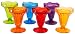 Assorted Colorful Glass Prism Sundae Glass Bowls, 5"H Set of 6 - 1 of Each Color