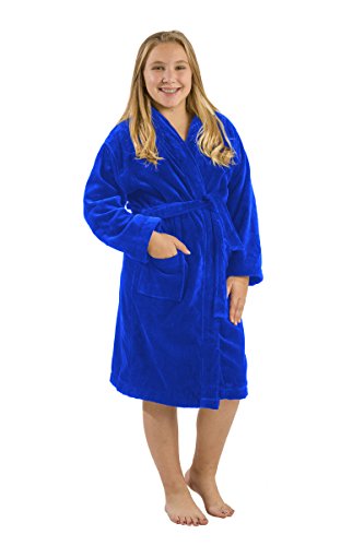 Kids Terry Cloth Robe, Cotton Hooded Bathrobe for boy and girl