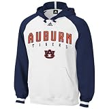 adidas Auburn Tigers White Two-Tone Fleece Pullover Hoody Sweatshirt
