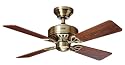 Hunter 20400 The Bayport 42-Inch Four-Rosewood/Medium Oak-Blades-Ceiling Fan, Antique Brass
