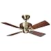 Hunter 20400 The Bayport 42-Inch Four-Rosewood/Medium Oak-Blades-Ceiling Fan, Antique Brass