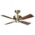Hunter 20400 The Bayport 42-Inch Four-Rosewood/Medium Oak-Blades-Ceiling Fan, Antique Brass