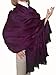 Great Gift Ideas Etc. Super Soft Baby Alpaca Wool Reversible Shawl Wrap Cape Bright Purple Color