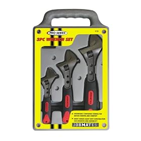 KR Tools 10130 Pro Series Jobmates 3-Piece Adjustable Wrench Set by KR Tools