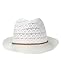 NYFASHION101 Braided Trim Spring Summer Cotton Lace Vented Fedora Hat