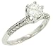 Jewelry : Round/Pave Diamond Engagement Ring 1.26cttw Egl IJ/vs1