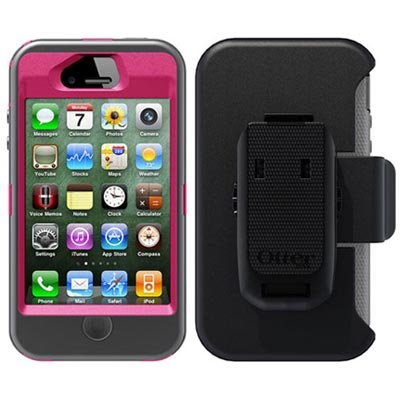 iPhoneÂ® 4S DefenderÂ® Series Case (Pink/Gunmetal Grey)