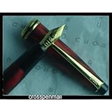 Cross Radiance Marble Red Fountain Pen with 23k Gold Medium nib