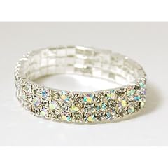 CL1103 - BLING BLING elastisches Armband mit 160 Strass-Steinen wei�