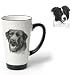 Porcelain Funnel Cup with Border Collie (Black and white, 6 inch)