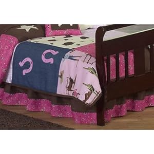Western Horse Cowgirl Bed Skirt For Toddler Bedding Sets By Jojo Designs
